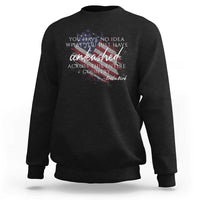 Charlie Kirk Memorial Sweatshirt Erika Kirk Quote Patriotism Faith Gods Merciful Love - Wonder Print Shop