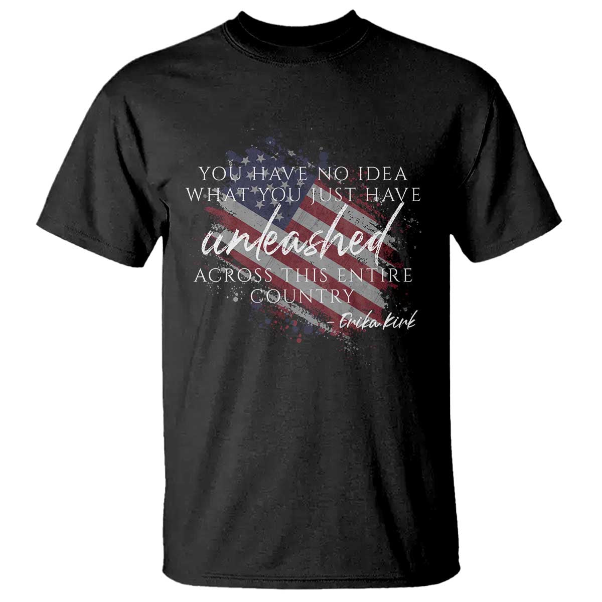 Charlie Kirk Memorial T Shirt Erika Kirk Quote Patriotism Faith Gods Merciful Love - Wonder Print Shop