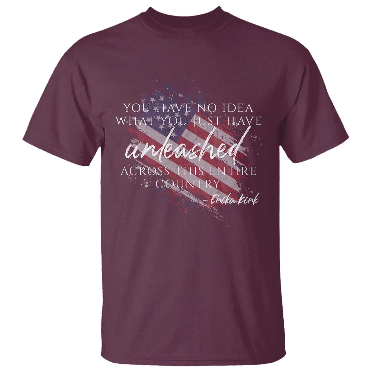 Charlie Kirk Memorial T Shirt Erika Kirk Quote Patriotism Faith Gods Merciful Love - Wonder Print Shop