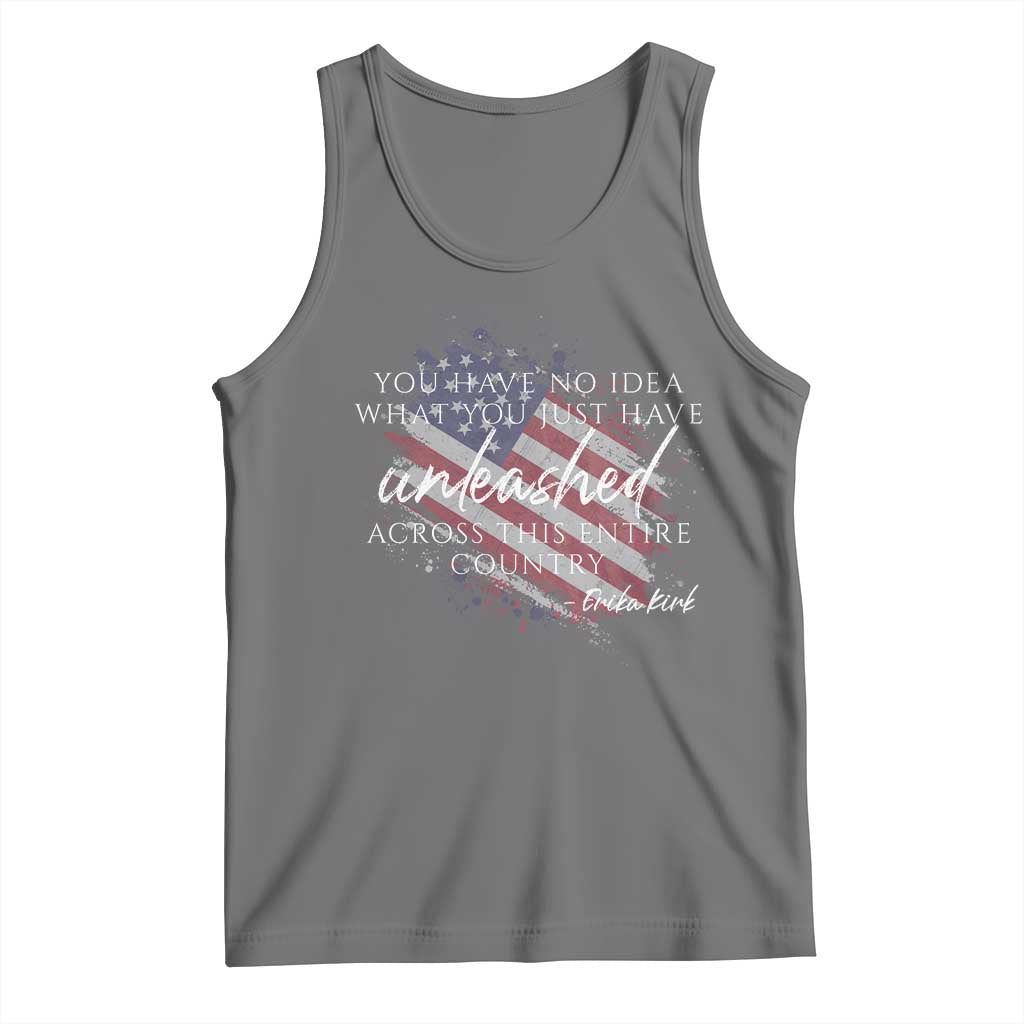 Charlie Kirk Memorial Tank Top Erika Kirk Quote Patriotism Faith Gods Merciful Love - Wonder Print Shop
