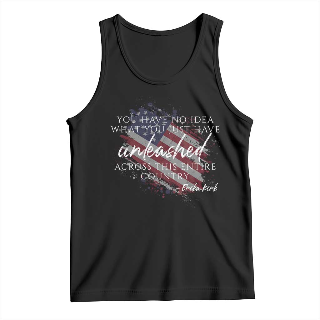Charlie Kirk Memorial Tank Top Erika Kirk Quote Patriotism Faith Gods Merciful Love - Wonder Print Shop