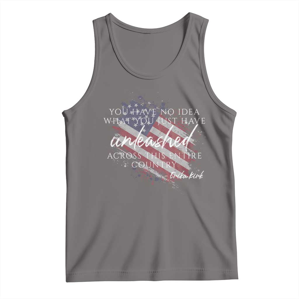 Charlie Kirk Memorial Tank Top Erika Kirk Quote Patriotism Faith Gods Merciful Love - Wonder Print Shop