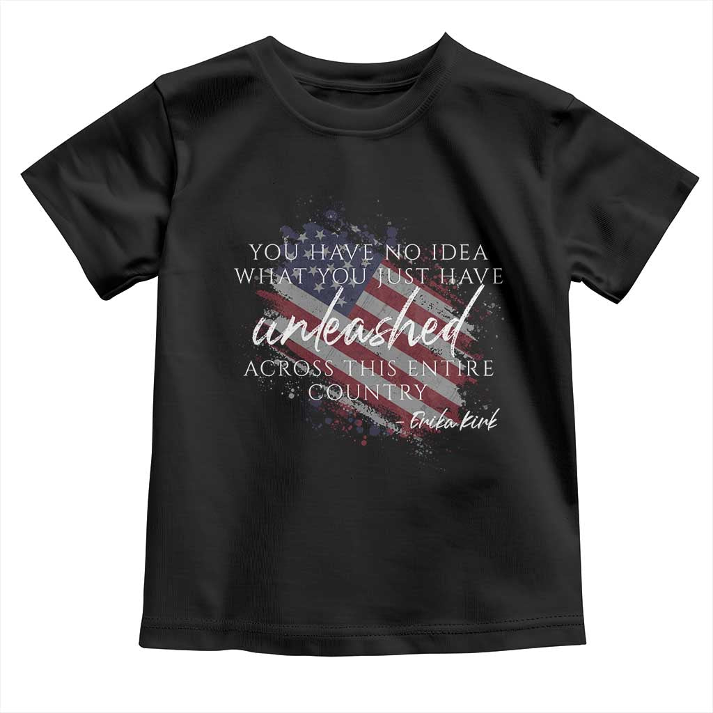 Charlie Kirk Memorial Toddler T Shirt Erika Kirk Quote Patriotism Faith Gods Merciful Love - Wonder Print Shop