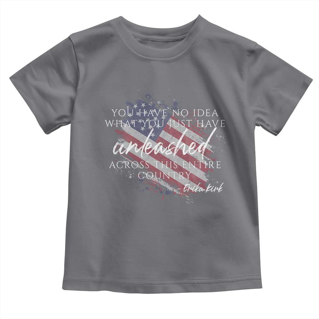 Charlie Kirk Memorial Toddler T Shirt Erika Kirk Quote Patriotism Faith Gods Merciful Love - Wonder Print Shop