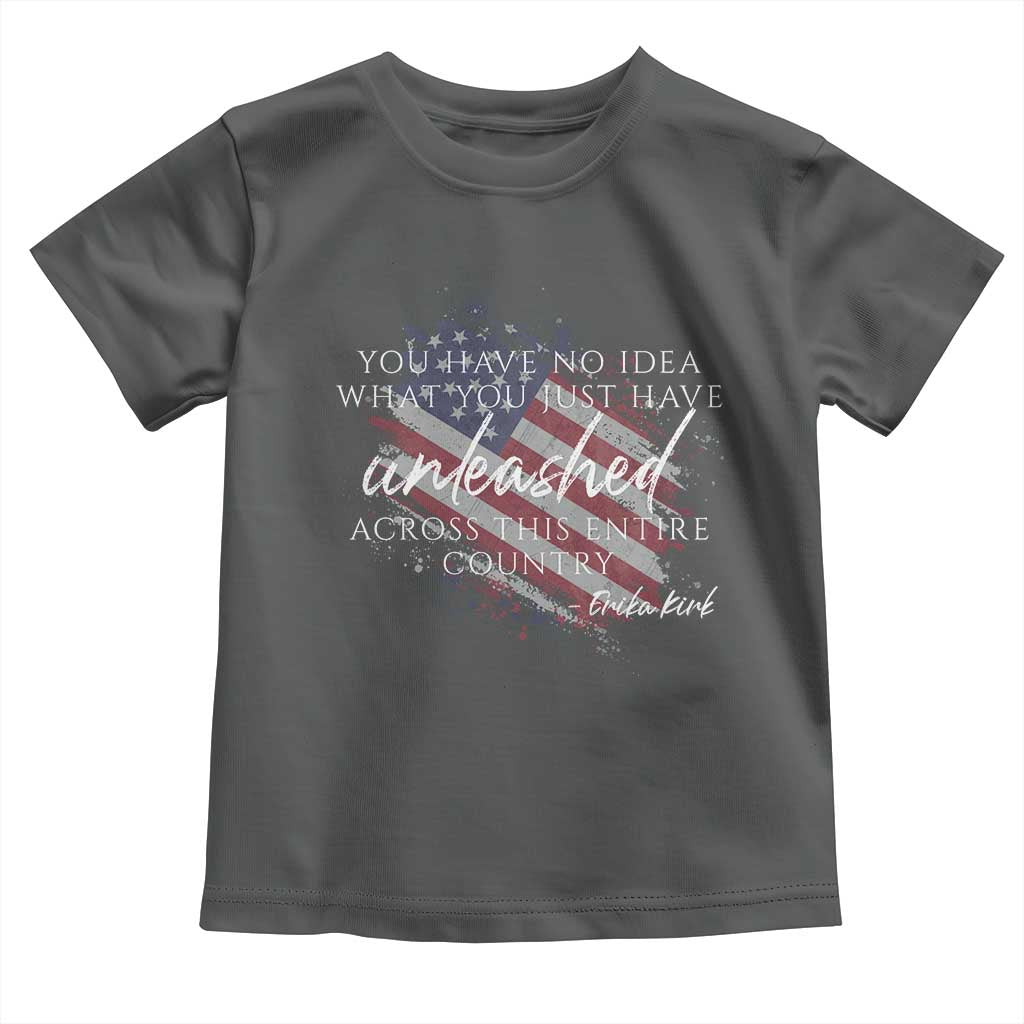 Charlie Kirk Memorial Toddler T Shirt Erika Kirk Quote Patriotism Faith Gods Merciful Love - Wonder Print Shop