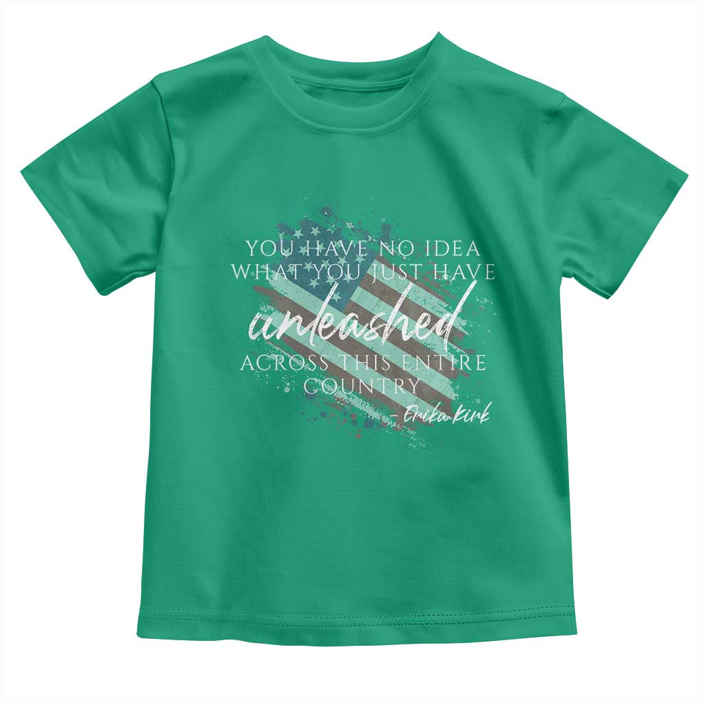 Charlie Kirk Memorial Toddler T Shirt Erika Kirk Quote Patriotism Faith Gods Merciful Love - Wonder Print Shop