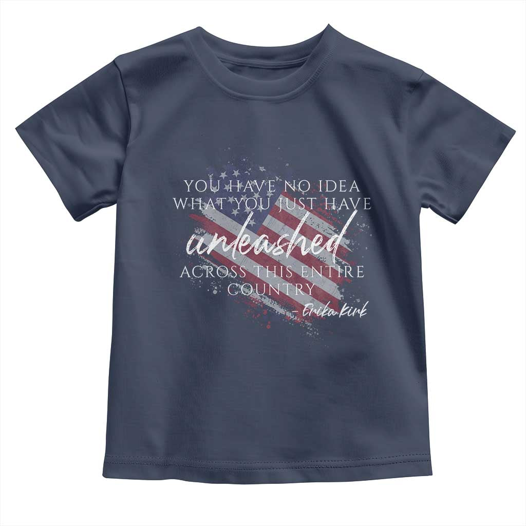 Charlie Kirk Memorial Toddler T Shirt Erika Kirk Quote Patriotism Faith Gods Merciful Love - Wonder Print Shop