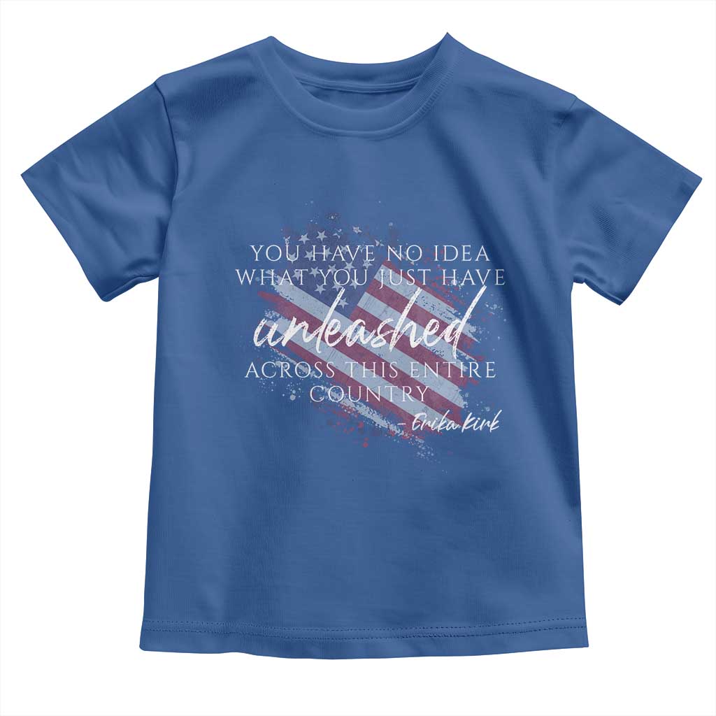 Charlie Kirk Memorial Toddler T Shirt Erika Kirk Quote Patriotism Faith Gods Merciful Love - Wonder Print Shop
