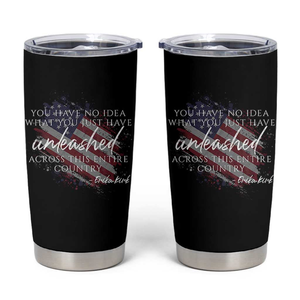 Charlie Kirk Memorial Tumbler Cup Erika Kirk Quote Patriotism Faith Gods Merciful Love - Wonder Print Shop