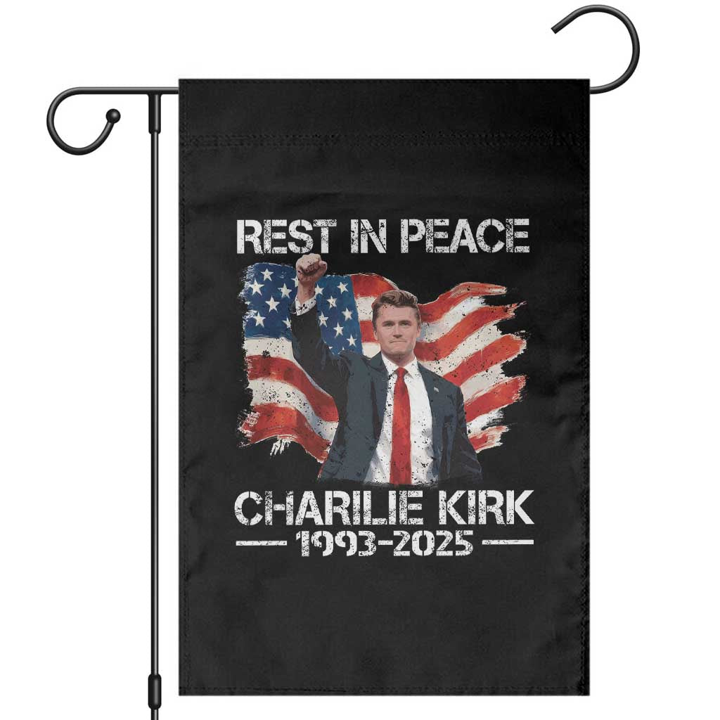 Rest in Peace Charlie Kirk Garden Flag Memorial Tribute Charlie A True Patriot USA Flag - Wonder Print Shop