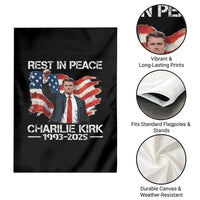 Rest in Peace Charlie Kirk Garden Flag Memorial Tribute Charlie A True Patriot USA Flag - Wonder Print Shop