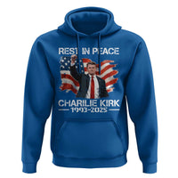Rest in Peace Charlie Kirk Hoodie Memorial Tribute Charlie A True Patriot USA Flag - Wonder Print Shop