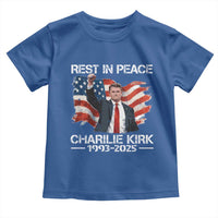 Rest in Peace Charlie Kirk Toddler T Shirt Memorial Tribute Charlie A True Patriot USA Flag - Wonder Print Shop