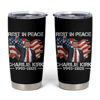 Rest in Peace Charlie Kirk Tumbler Cup Memorial Tribute Charlie A True Patriot USA Flag - Wonder Print Shop