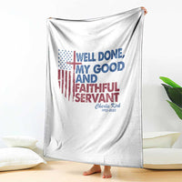 Charlie Kirk Throw Blanket Fear Not Mens Christian Memorial Tribute Charlie Cross US Flag - Wonder Print Shop