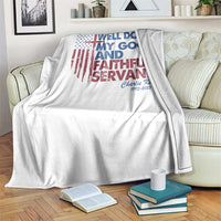 Charlie Kirk Throw Blanket Fear Not Mens Christian Memorial Tribute Charlie Cross US Flag - Wonder Print Shop