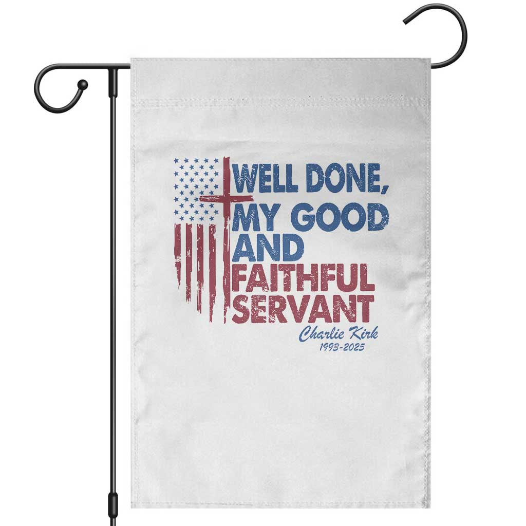 Charlie Kirk Garden Flag Fear Not Mens Christian Memorial Tribute Charlie Cross US Flag - Wonder Print Shop