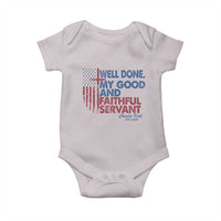 Charlie Kirk Baby Onesie Fear Not Mens Christian Memorial Tribute Charlie Cross US Flag - Wonder Print Shop
