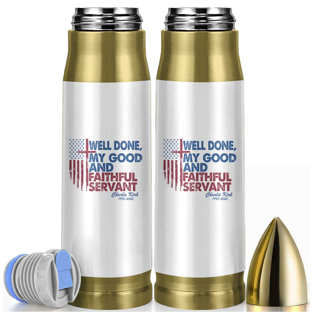 Charlie Kirk Bullet Tumbler Fear Not Mens Christian Memorial Tribute Charlie Cross US Flag - Wonder Print Shop