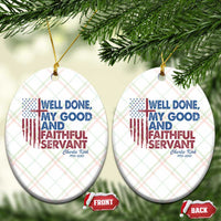 Charlie Kirk Ceramic Ornament Fear Not Mens Christian Memorial Tribute Charlie Cross US Flag - Wonder Print Shop