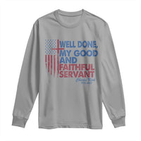 Charlie Kirk Long Sleeve Shirt Fear Not Mens Christian Memorial Tribute Charlie Cross US Flag - Wonder Print Shop