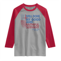 Charlie Kirk Raglan Shirt Fear Not Mens Christian Memorial Tribute Charlie Cross US Flag - Wonder Print Shop
