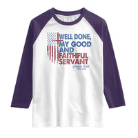 Charlie Kirk Raglan Shirt Fear Not Mens Christian Memorial Tribute Charlie Cross US Flag - Wonder Print Shop