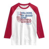 Charlie Kirk Raglan Shirt Fear Not Mens Christian Memorial Tribute Charlie Cross US Flag - Wonder Print Shop