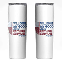 Charlie Kirk Skinny Tumbler Fear Not Mens Christian Memorial Tribute Charlie Cross US Flag - Wonder Print Shop