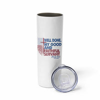 Charlie Kirk Skinny Tumbler Fear Not Mens Christian Memorial Tribute Charlie Cross US Flag - Wonder Print Shop