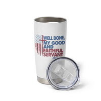 Charlie Kirk Tumbler Cup Fear Not Mens Christian Memorial Tribute Charlie Cross US Flag - Wonder Print Shop