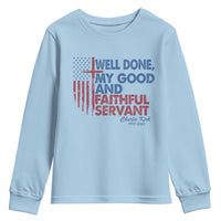 Charlie Kirk Youth Sweatshirt Fear Not Mens Christian Memorial Tribute Charlie Cross US Flag - Wonder Print Shop