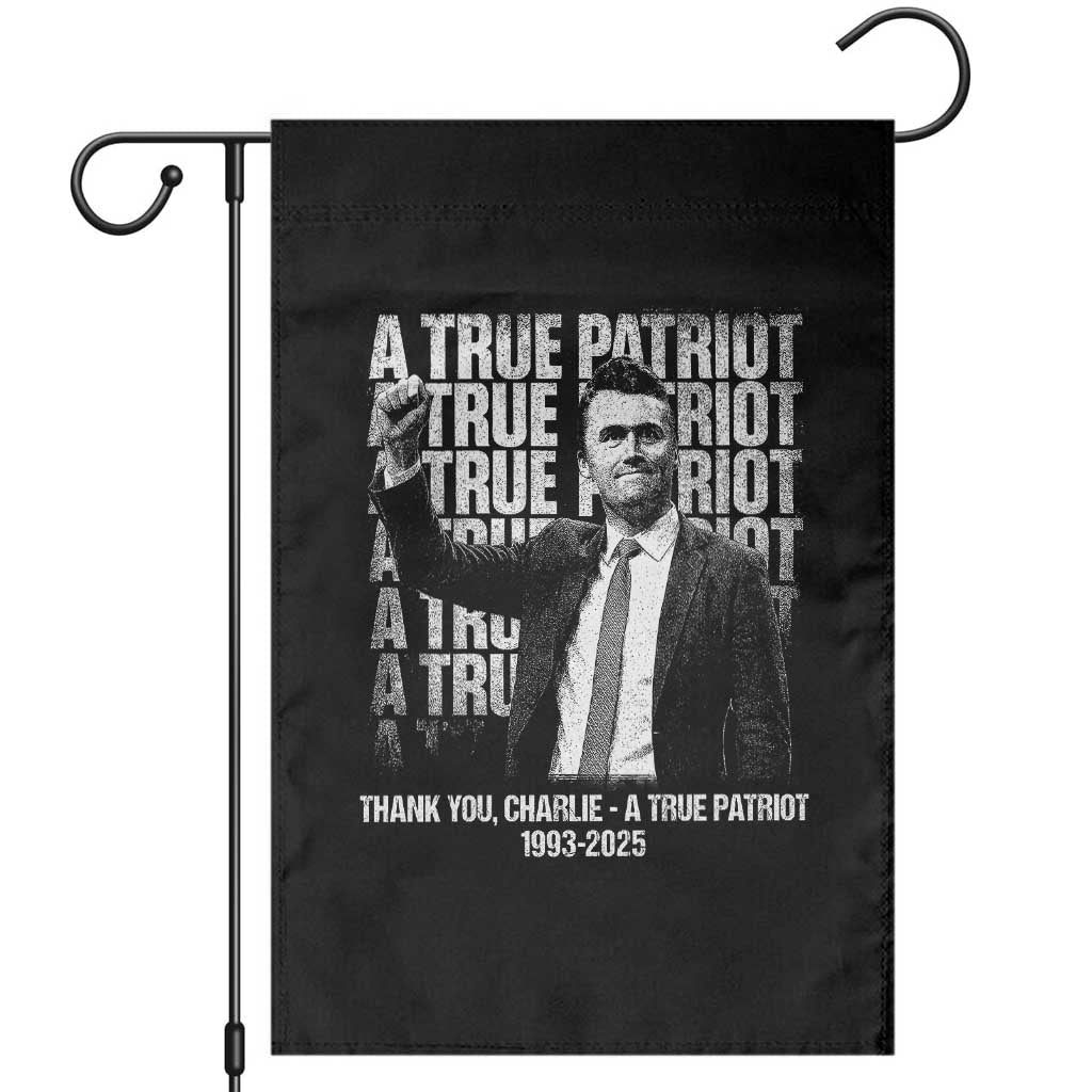 Charlie Kirk Freedom Garden Flag Vintage A True Patriot Patriotic American - Wonder Print Shop