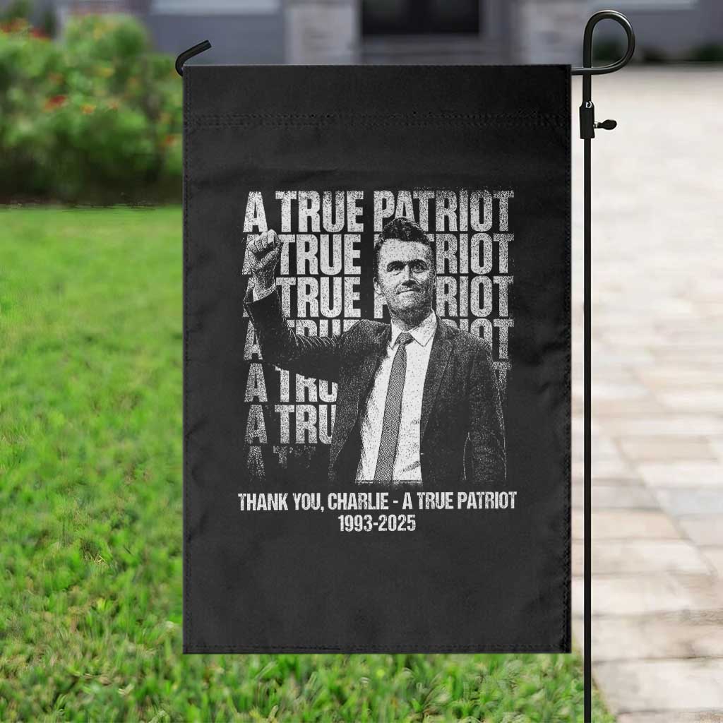 Charlie Kirk Freedom Garden Flag Vintage A True Patriot Patriotic American - Wonder Print Shop