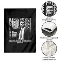 Charlie Kirk Freedom Garden Flag Vintage A True Patriot Patriotic American - Wonder Print Shop