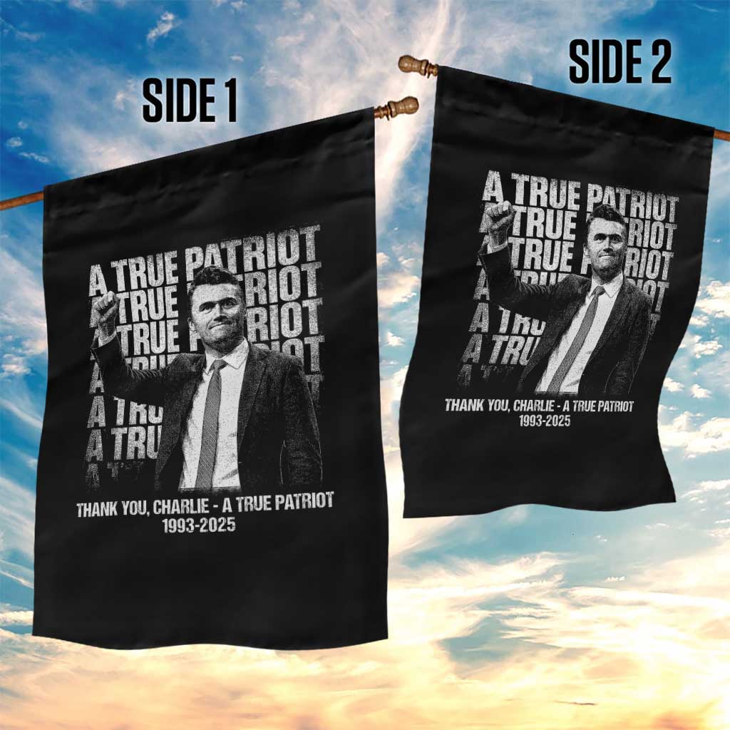 Charlie Kirk Freedom Garden Flag Vintage A True Patriot Patriotic American - Wonder Print Shop