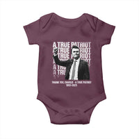 Charlie Kirk Freedom Baby Onesie Vintage A True Patriot Patriotic American - Wonder Print Shop