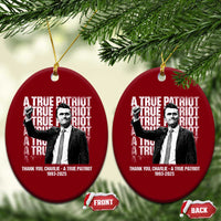 Charlie Kirk Freedom Ceramic Ornament Vintage A True Patriot Patriotic American - Wonder Print Shop