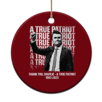 Charlie Kirk Freedom Ceramic Ornament Vintage A True Patriot Patriotic American - Wonder Print Shop