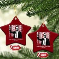 Charlie Kirk Freedom Ceramic Ornament Vintage A True Patriot Patriotic American - Wonder Print Shop
