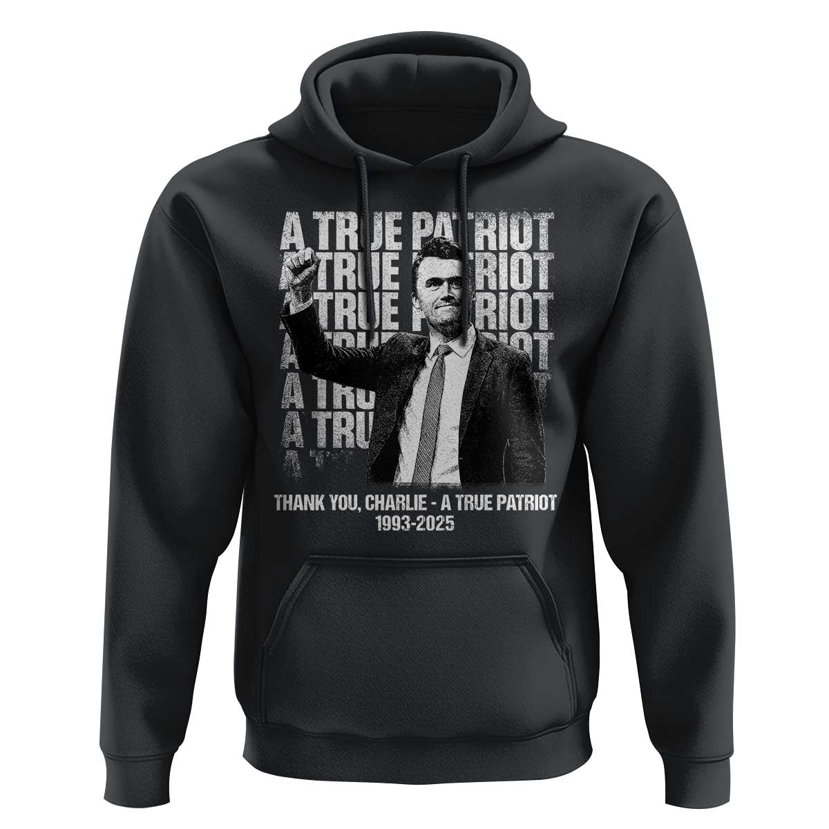 Charlie Kirk Freedom Hoodie Vintage A True Patriot Patriotic American - Wonder Print Shop