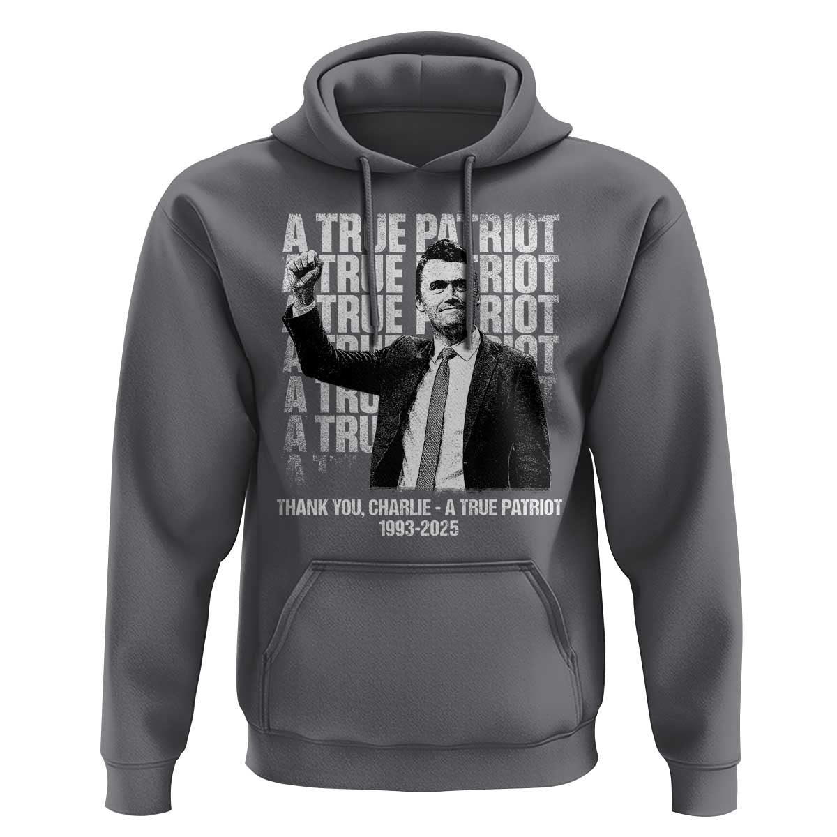 Charlie Kirk Freedom Hoodie Vintage A True Patriot Patriotic American - Wonder Print Shop