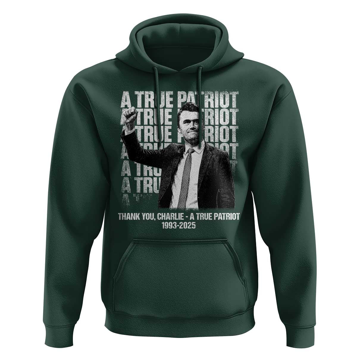 Charlie Kirk Freedom Hoodie Vintage A True Patriot Patriotic American - Wonder Print Shop