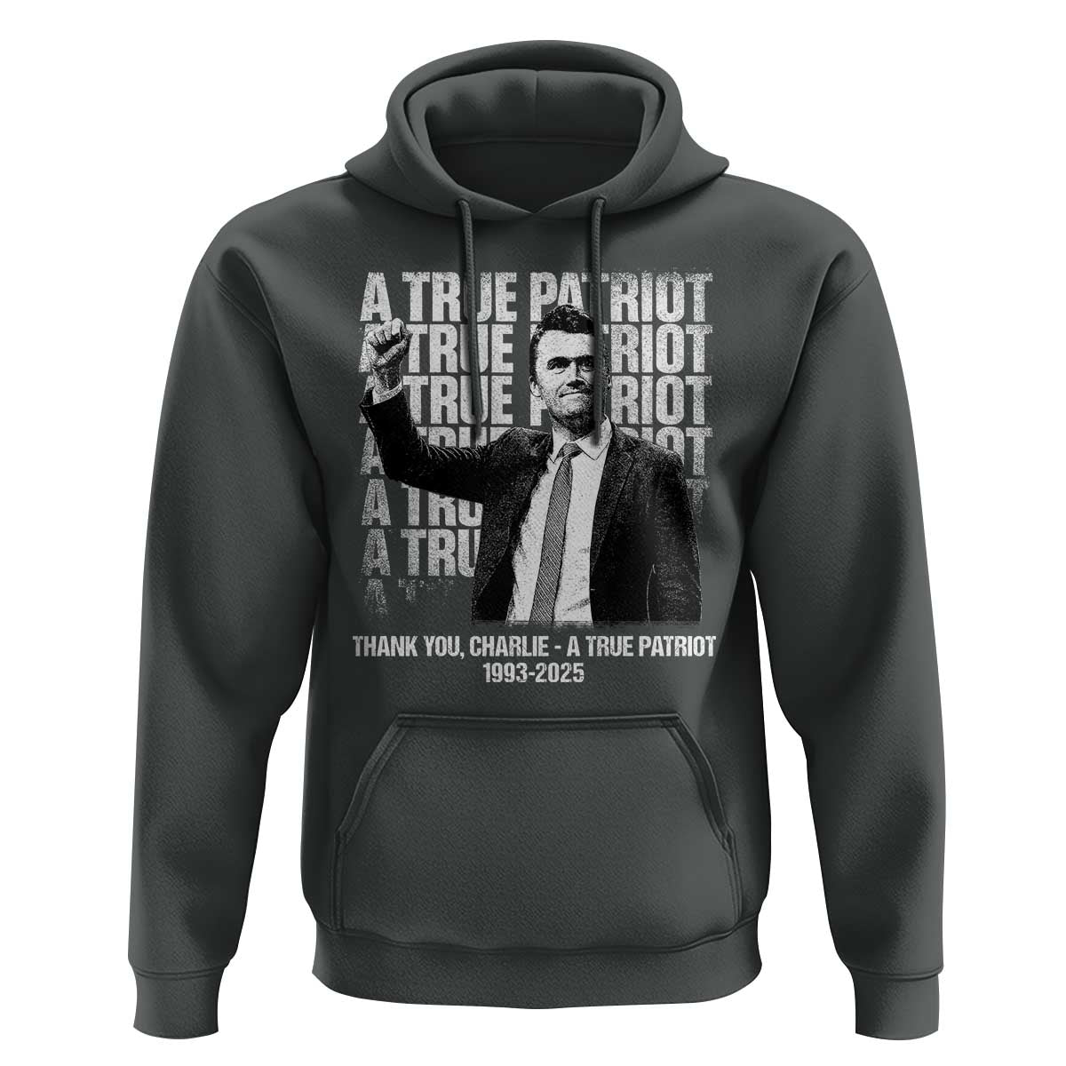 Charlie Kirk Freedom Hoodie Vintage A True Patriot Patriotic American - Wonder Print Shop