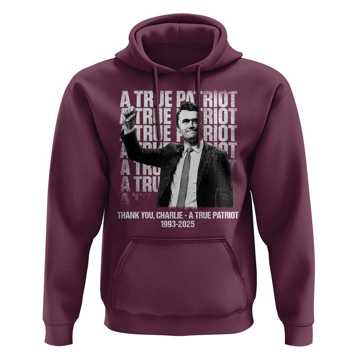 Charlie Kirk Freedom Hoodie Vintage A True Patriot Patriotic American - Wonder Print Shop