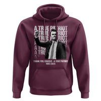 Charlie Kirk Freedom Hoodie Vintage A True Patriot Patriotic American - Wonder Print Shop