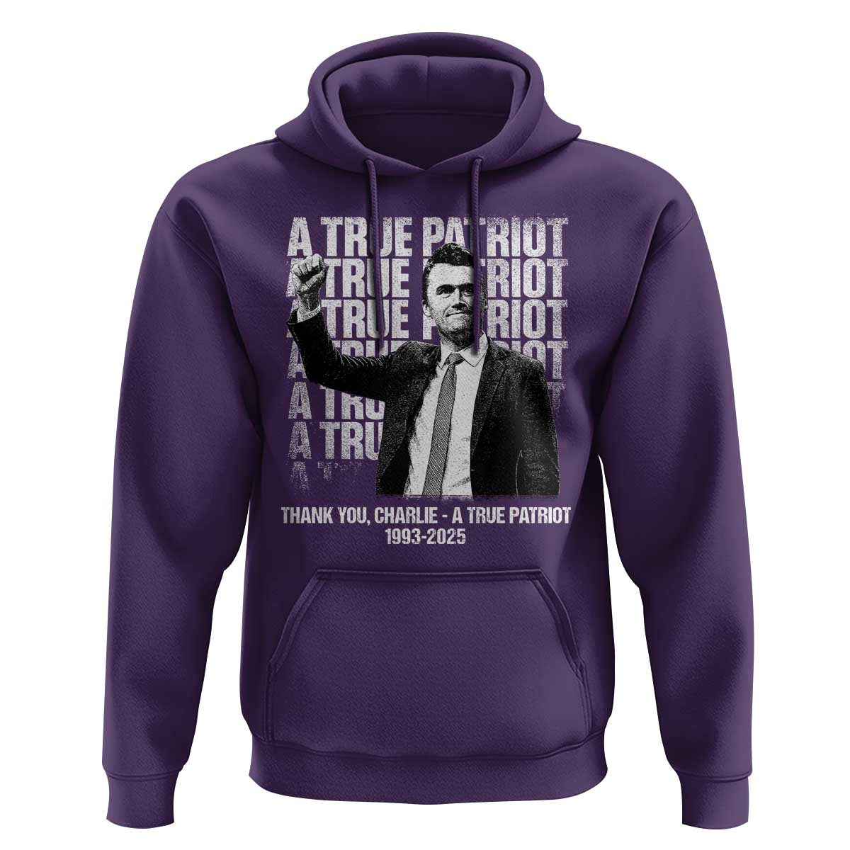 Charlie Kirk Freedom Hoodie Vintage A True Patriot Patriotic American - Wonder Print Shop