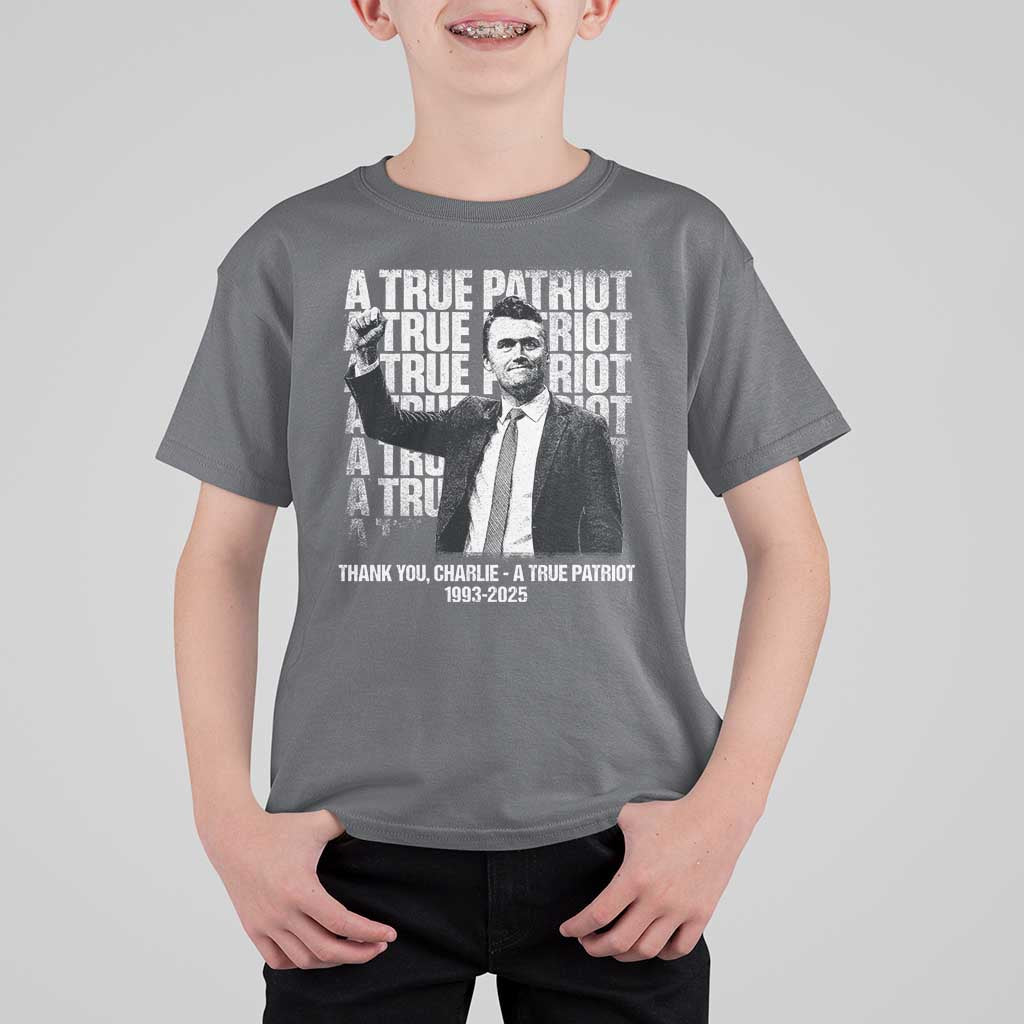 Charlie Kirk Freedom T Shirt For Kid Vintage A True Patriot Patriotic American - Wonder Print Shop