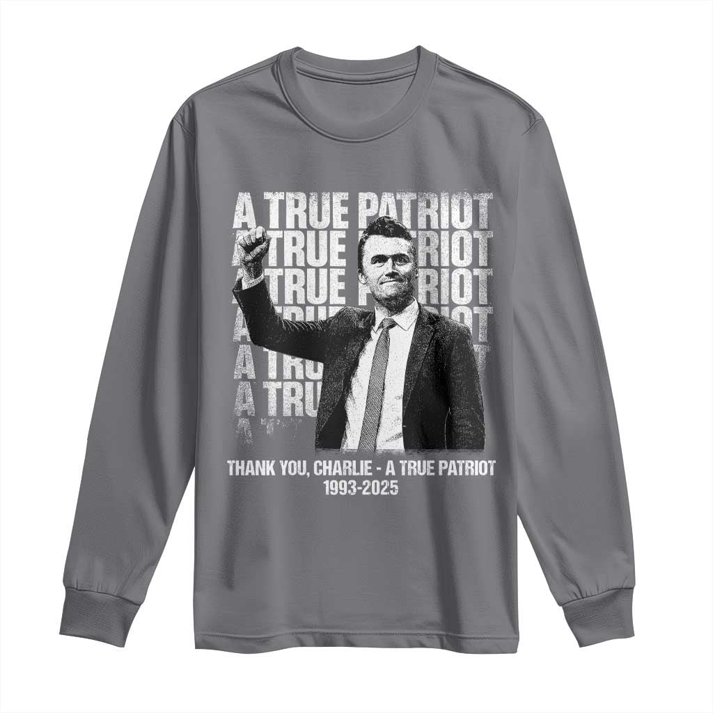 Charlie Kirk Freedom Long Sleeve Shirt Vintage A True Patriot Patriotic American - Wonder Print Shop