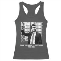 Charlie Kirk Freedom Racerback Tank Top Vintage A True Patriot Patriotic American - Wonder Print Shop